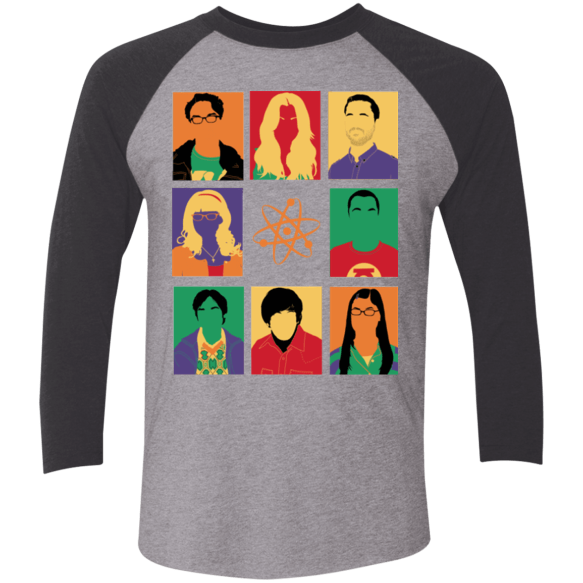T-Shirts Premium Heather/ Vintage Black / X-Small Theory pop Triblend 3/4 Sleeve
