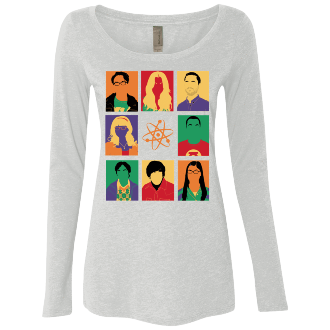 T-Shirts Heather White / Small Theory pop Women's Triblend Long Sleeve Shirt
