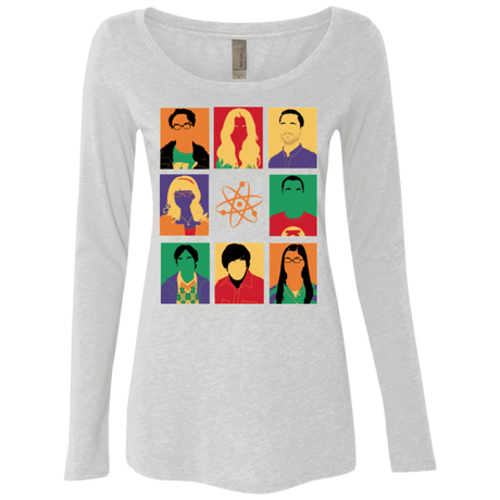 T-Shirts Heather White / Small Theory pop Women's Triblend Long Sleeve Shirt