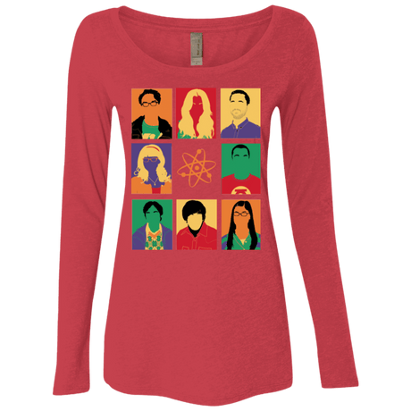 T-Shirts Vintage Red / Small Theory pop Women's Triblend Long Sleeve Shirt