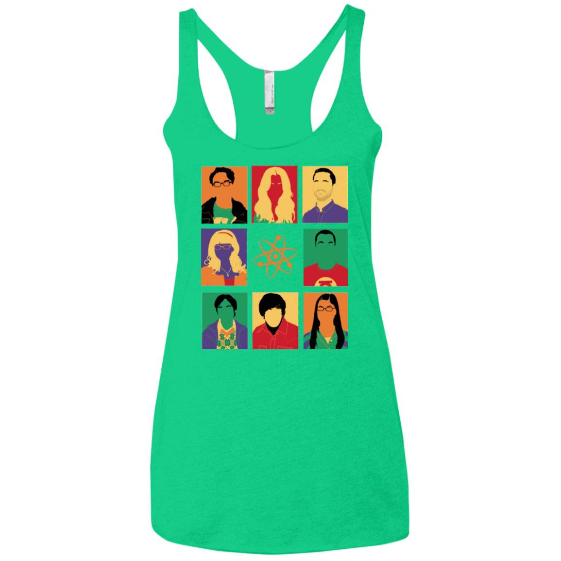T-Shirts Envy / X-Small Theory pop Women's Triblend Racerback Tank