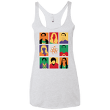 T-Shirts Heather White / X-Small Theory pop Women's Triblend Racerback Tank