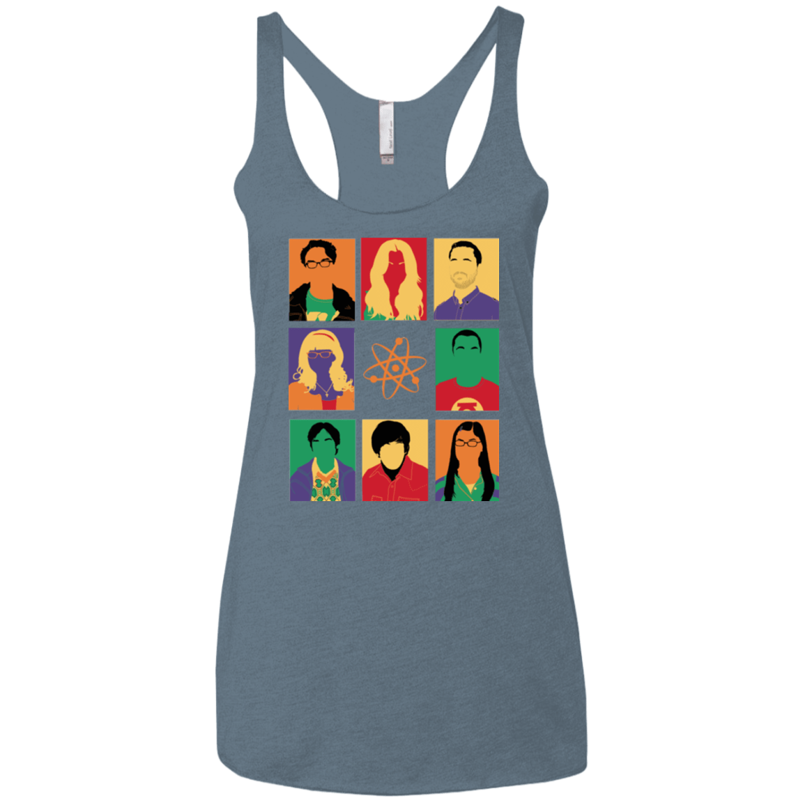 T-Shirts Indigo / X-Small Theory pop Women's Triblend Racerback Tank