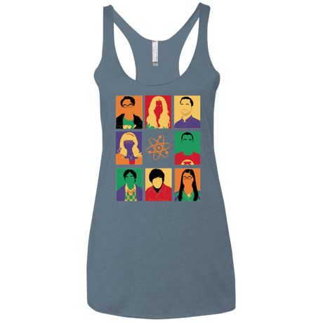 T-Shirts Indigo / X-Small Theory pop Women's Triblend Racerback Tank
