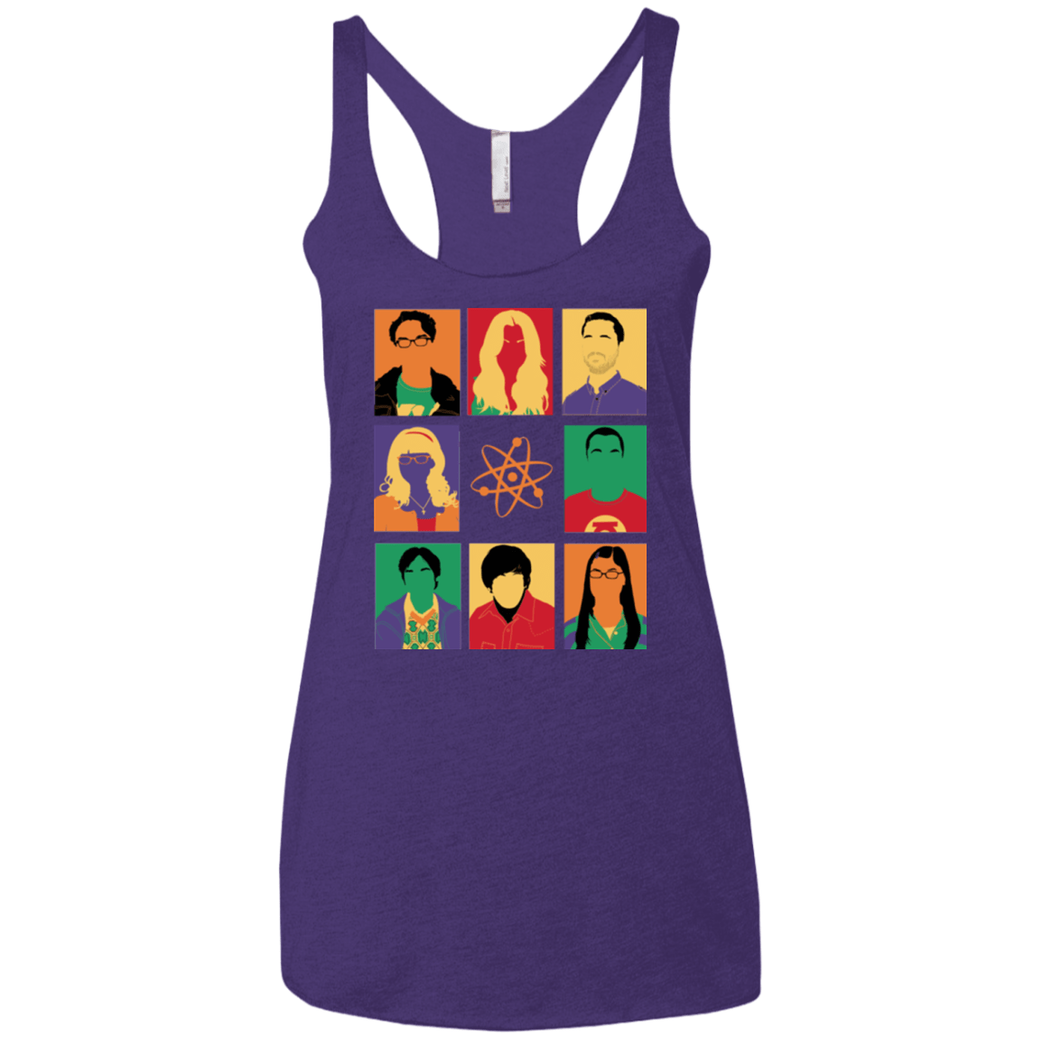 T-Shirts Purple / X-Small Theory pop Women's Triblend Racerback Tank