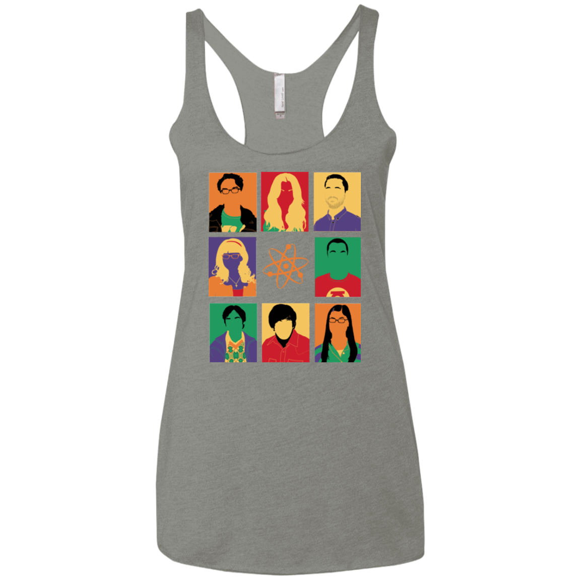 T-Shirts Venetian Grey / X-Small Theory pop Women's Triblend Racerback Tank