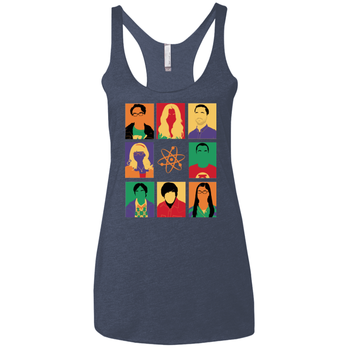 T-Shirts Vintage Navy / X-Small Theory pop Women's Triblend Racerback Tank