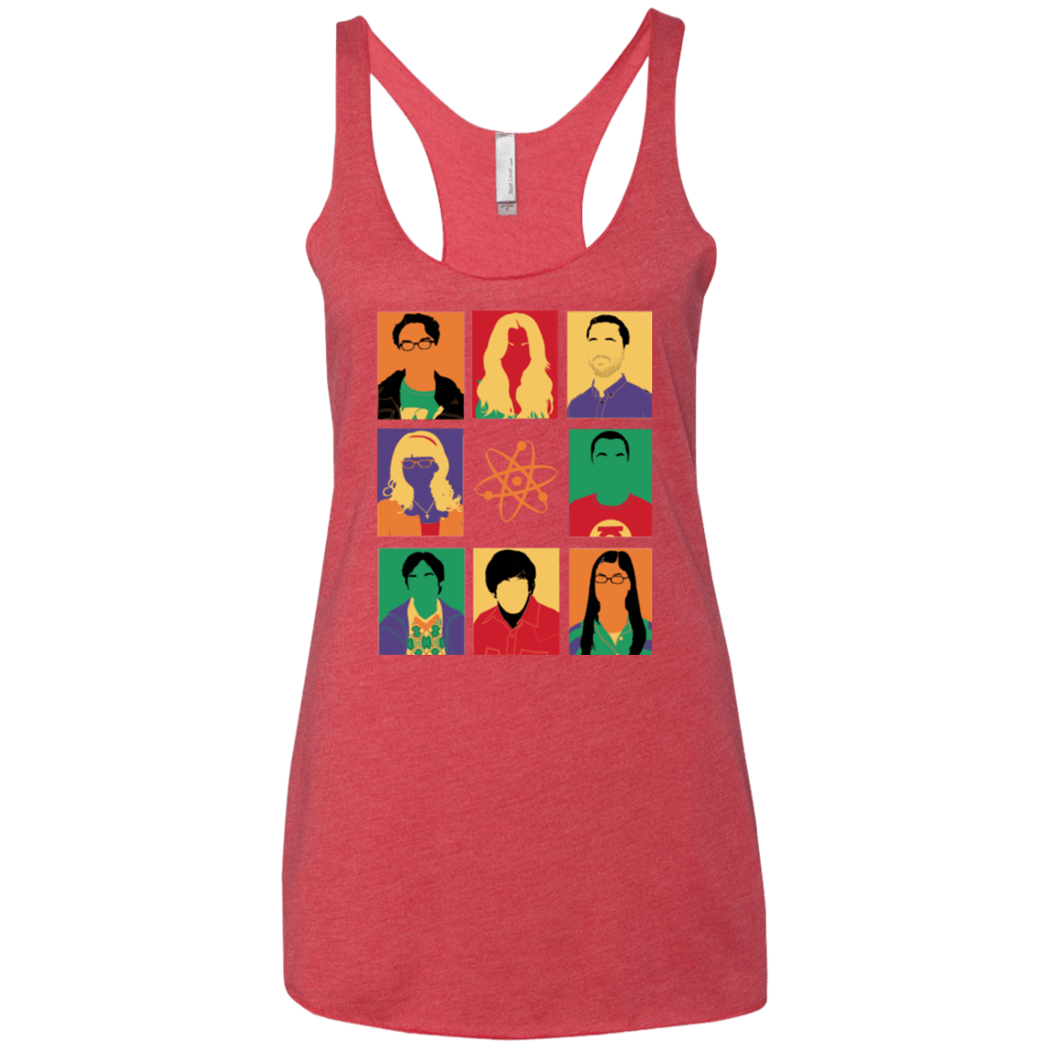 T-Shirts Vintage Red / X-Small Theory pop Women's Triblend Racerback Tank