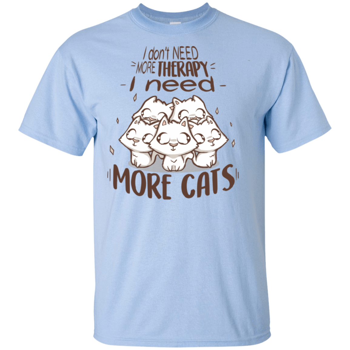 T-Shirts Light Blue / S Therapy Cats T-Shirt