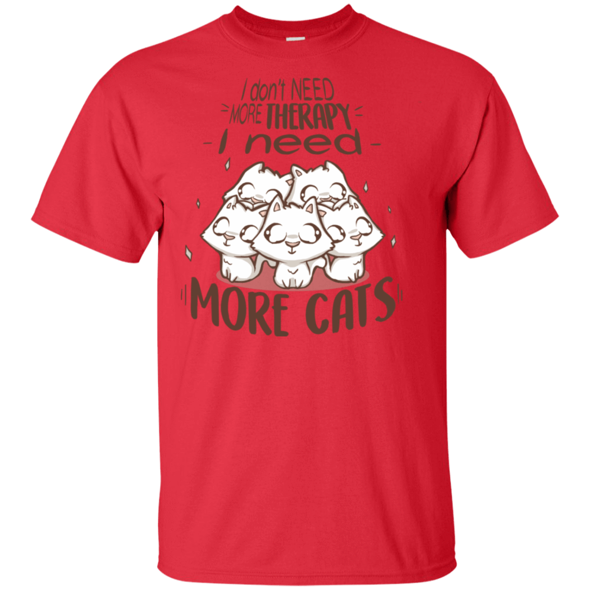 T-Shirts Red / S Therapy Cats T-Shirt