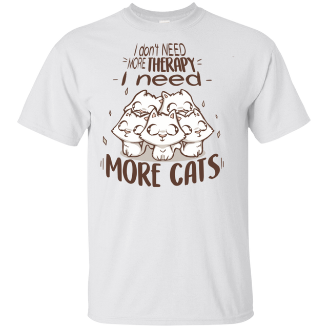 T-Shirts White / S Therapy Cats T-Shirt