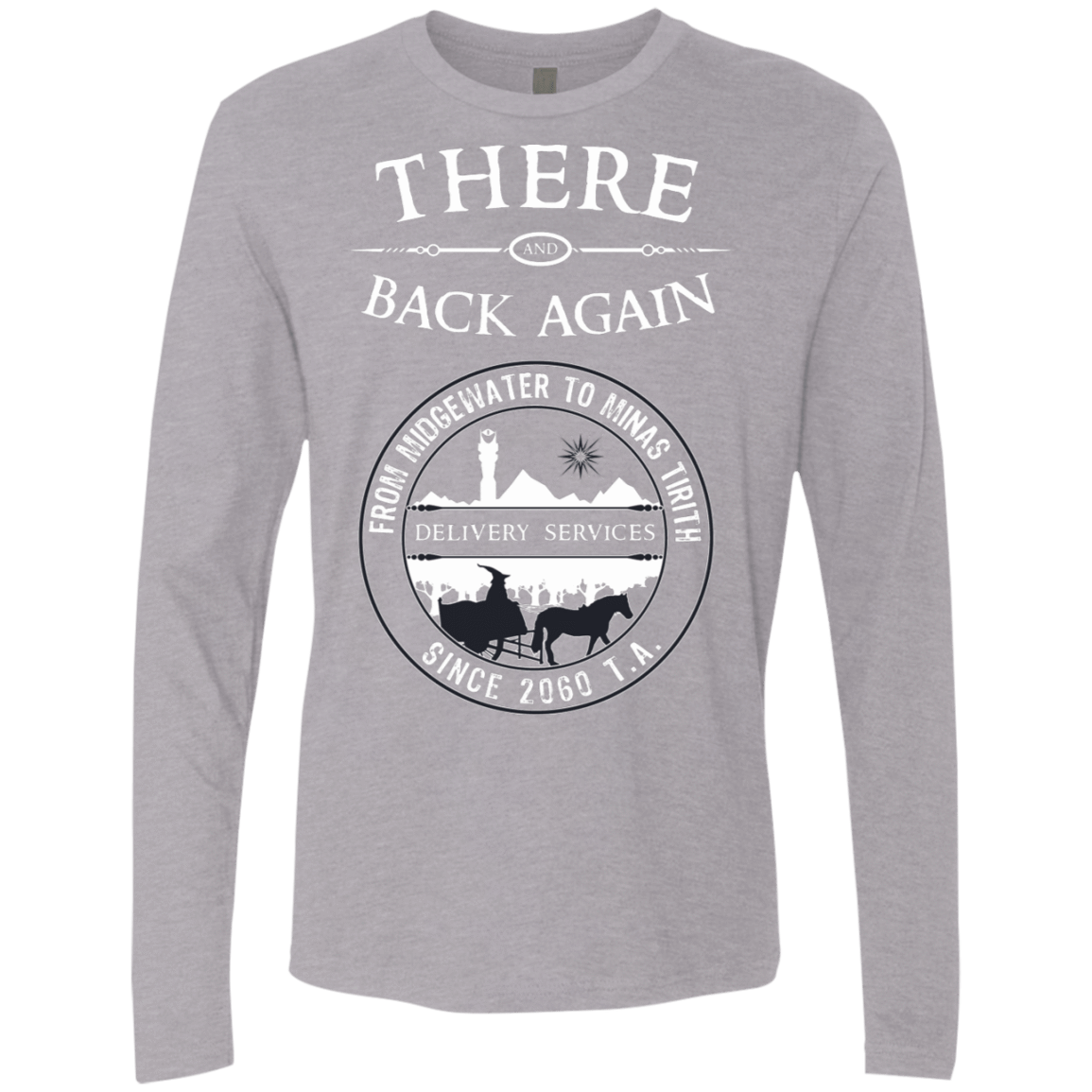 T-Shirts Heather Grey / S There and Back Again Men's Premium Long Sleeve
