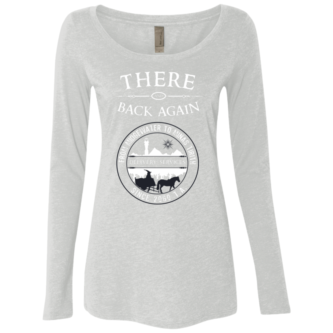 T-Shirts Heather White / S There and Back Again Women's Triblend Long Sleeve Shirt