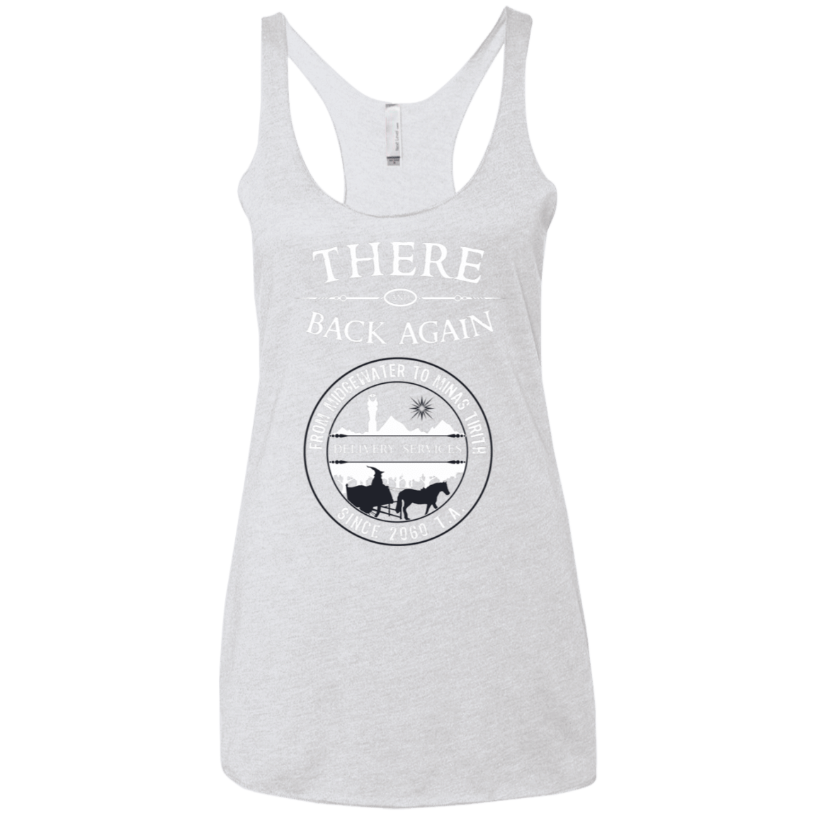 T-Shirts Heather White / X-Small There and Back Again Women's Triblend Racerback Tank