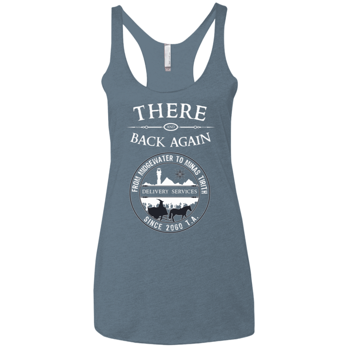 T-Shirts Indigo / X-Small There and Back Again Women's Triblend Racerback Tank