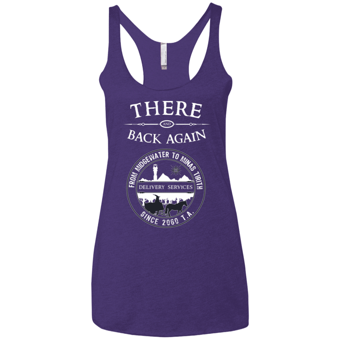 T-Shirts Purple Rush / X-Small There and Back Again Women's Triblend Racerback Tank