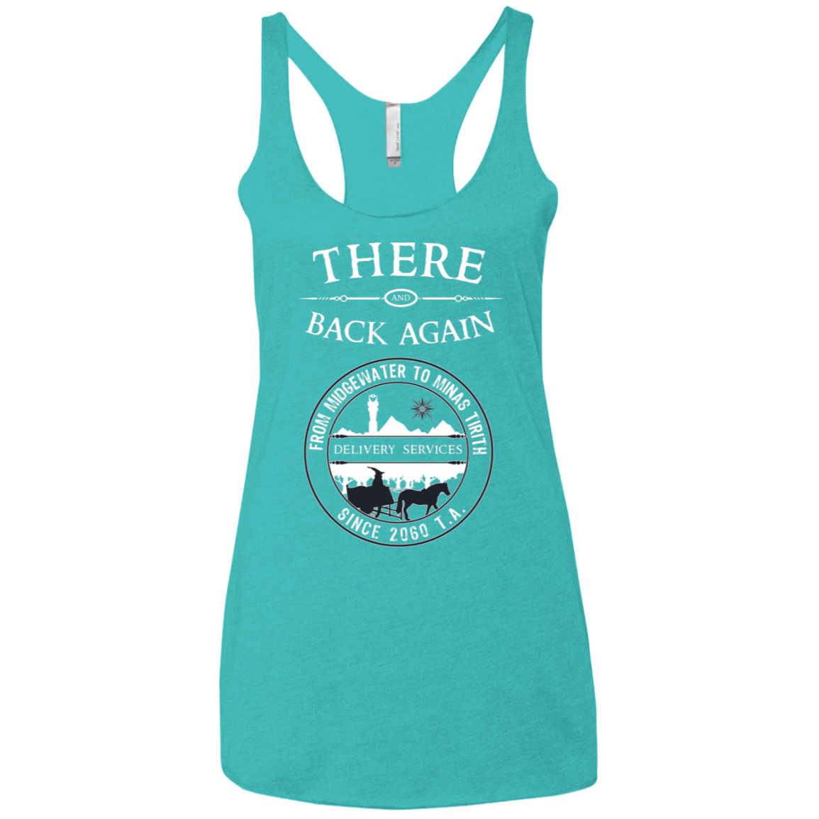 T-Shirts Tahiti Blue / X-Small There and Back Again Women's Triblend Racerback Tank