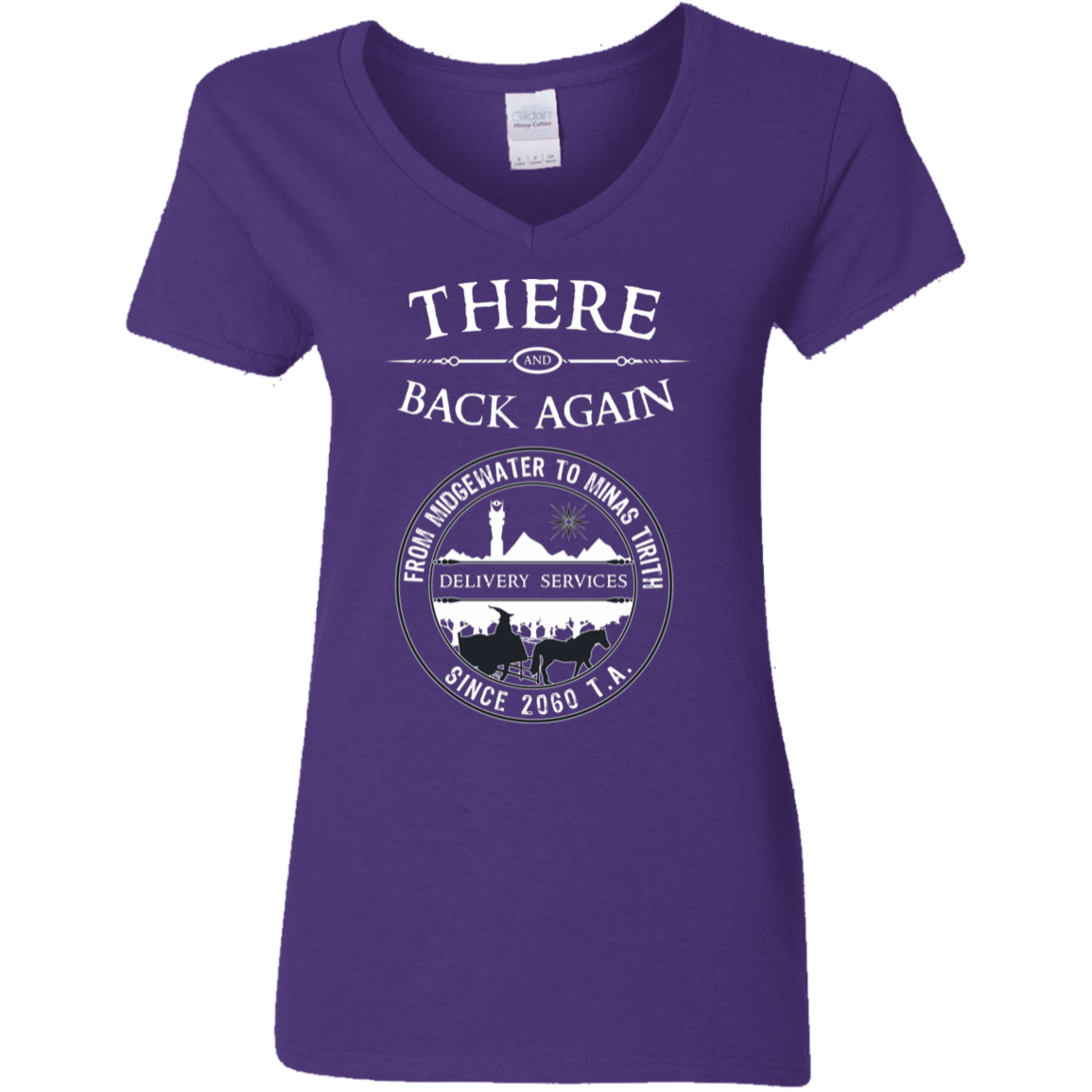 T-Shirts Purple / S There and Back Again Women's V-Neck T-Shirt