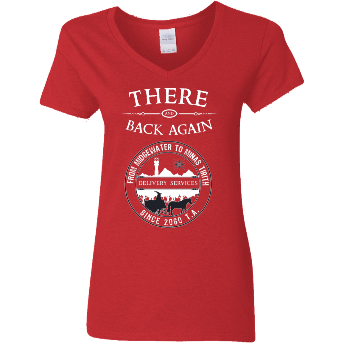 T-Shirts Red / S There and Back Again Women's V-Neck T-Shirt