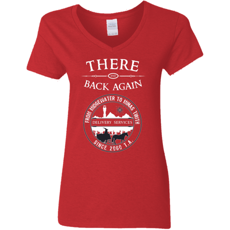 T-Shirts Red / S There and Back Again Women's V-Neck T-Shirt