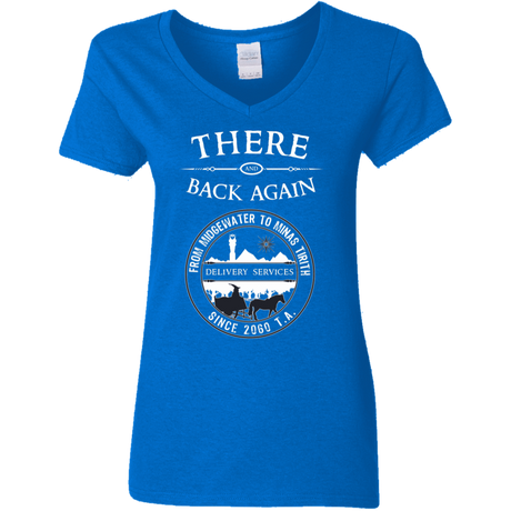 T-Shirts Royal / S There and Back Again Women's V-Neck T-Shirt