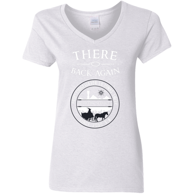 T-Shirts White / S There and Back Again Women's V-Neck T-Shirt