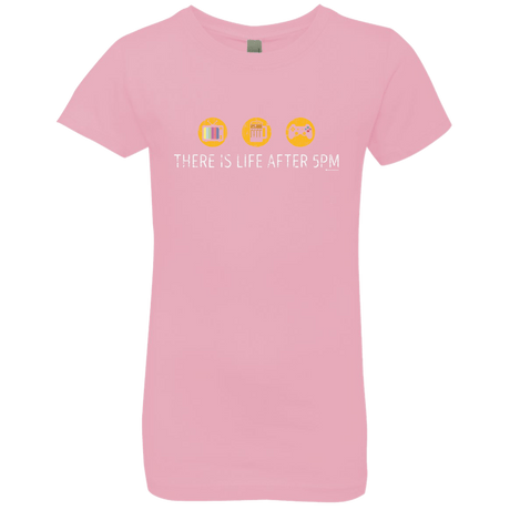 T-Shirts Light Pink / YXS There Is Life After 5PM Girls Premium T-Shirt