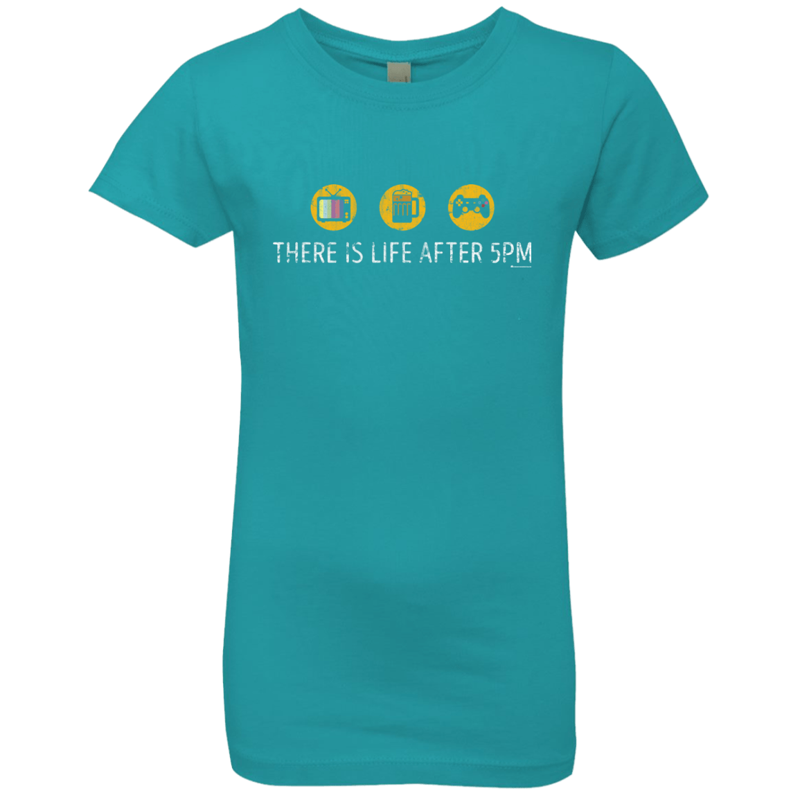 T-Shirts Tahiti Blue / YXS There Is Life After 5PM Girls Premium T-Shirt