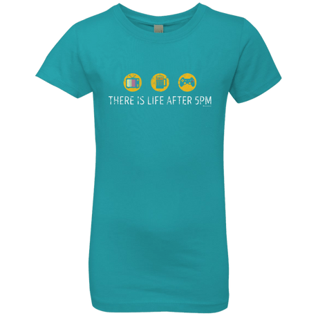 T-Shirts Tahiti Blue / YXS There Is Life After 5PM Girls Premium T-Shirt