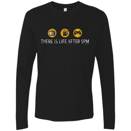 T-Shirts Black / Small There Is Life After 5PM Men's Premium Long Sleeve