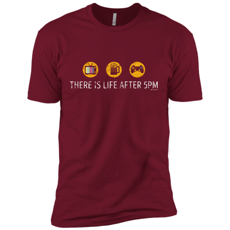 T-Shirts Cardinal / X-Small There Is Life After 5PM Men's Premium T-Shirt