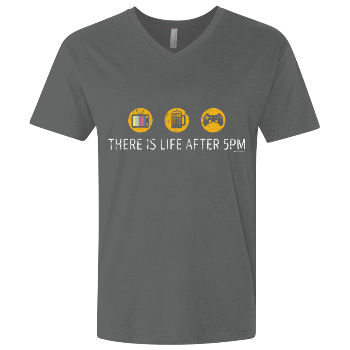 T-Shirts Heavy Metal / X-Small There Is Life After 5PM Men's Premium V-Neck