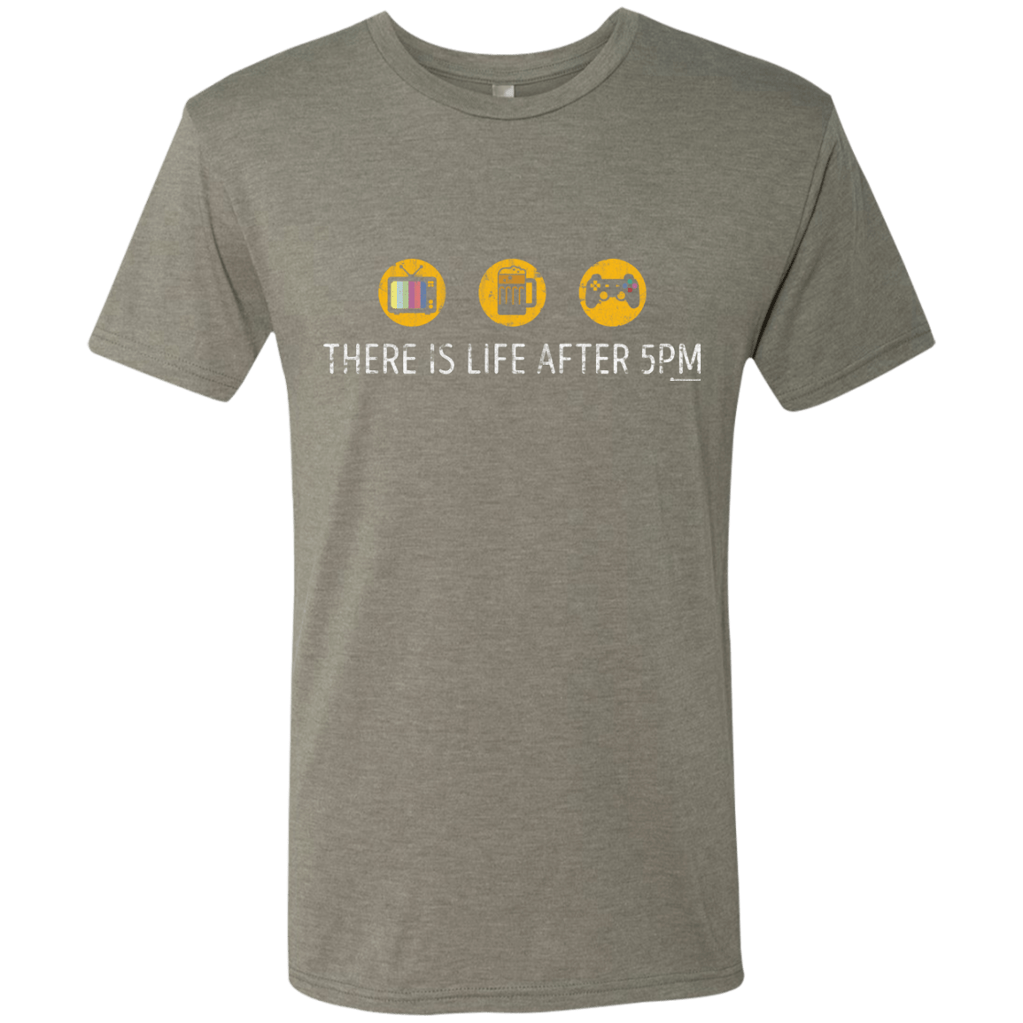 T-Shirts Venetian Grey / Small There Is Life After 5PM Men's Triblend T-Shirt