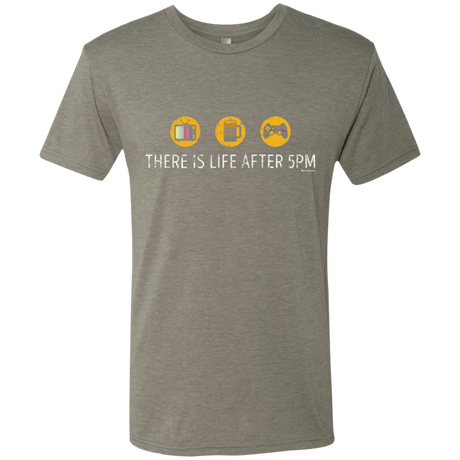 T-Shirts Venetian Grey / Small There Is Life After 5PM Men's Triblend T-Shirt