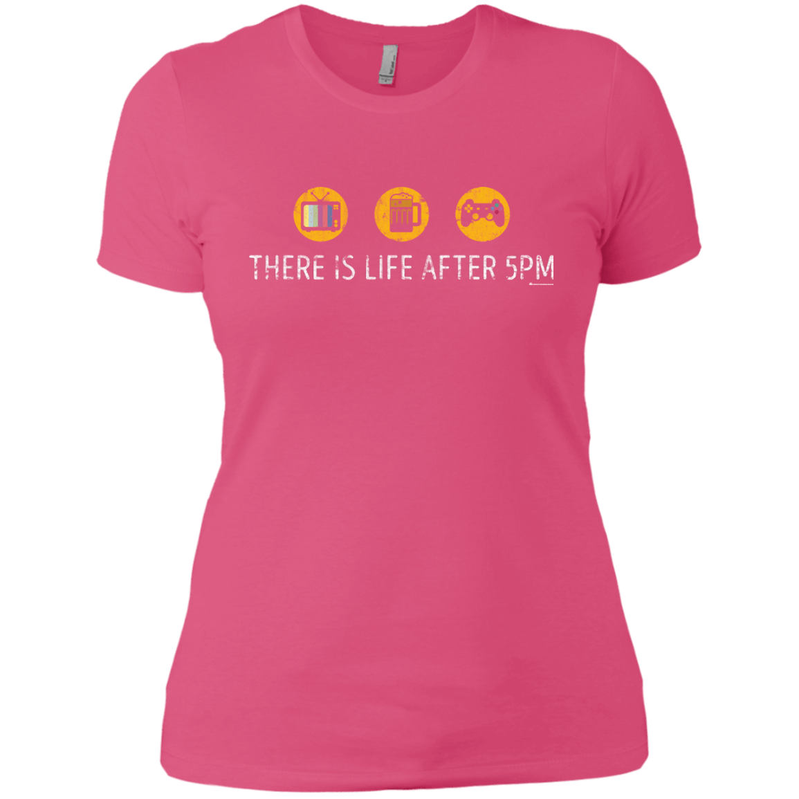 T-Shirts Hot Pink / X-Small There Is Life After 5PM Women's Premium T-Shirt
