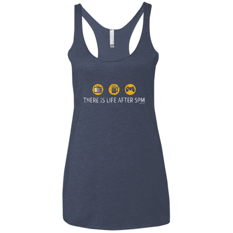 T-Shirts Vintage Navy / X-Small There Is Life After 5PM Women's Triblend Racerback Tank