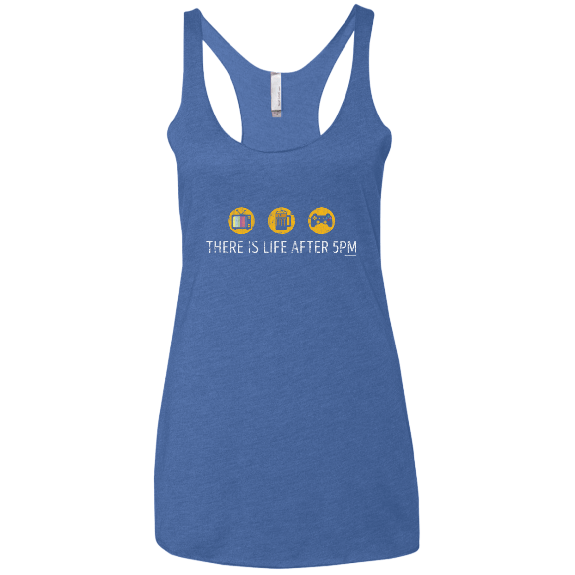 T-Shirts Vintage Royal / X-Small There Is Life After 5PM Women's Triblend Racerback Tank