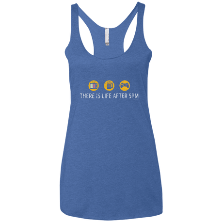 T-Shirts Vintage Royal / X-Small There Is Life After 5PM Women's Triblend Racerback Tank