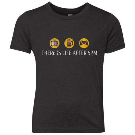 T-Shirts Vintage Black / YXS There Is Life After 5PM Youth Triblend T-Shirt