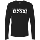 T-Shirts Black / Small There Is No Place Like 127.0.0.1 Men's Premium Long Sleeve