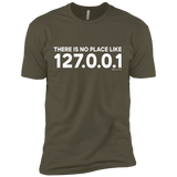 T-Shirts Military Green / X-Small There Is No Place Like 127.0.0.1 Men's Premium T-Shirt
