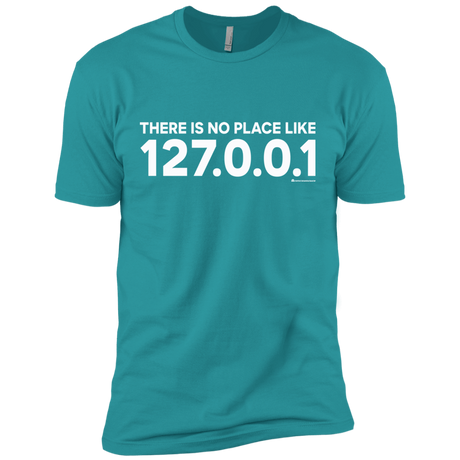 T-Shirts Tahiti Blue / X-Small There Is No Place Like 127.0.0.1 Men's Premium T-Shirt