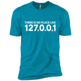 T-Shirts Turquoise / X-Small There Is No Place Like 127.0.0.1 Men's Premium T-Shirt