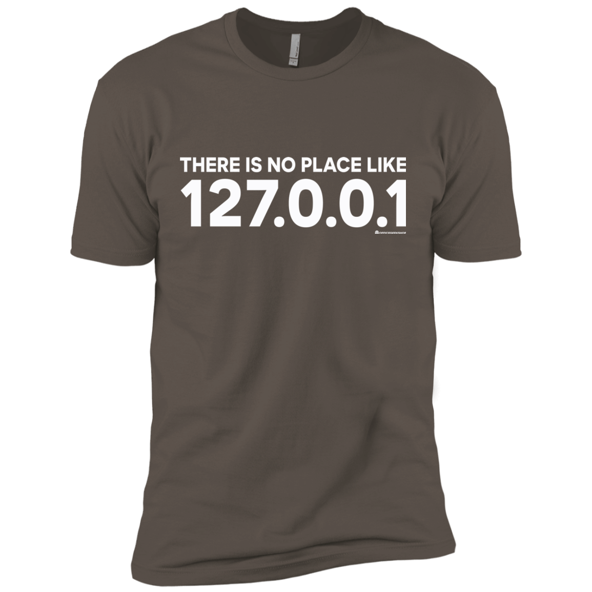 T-Shirts Warm Grey / X-Small There Is No Place Like 127.0.0.1 Men's Premium T-Shirt