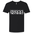 T-Shirts Black / X-Small There Is No Place Like 127.0.0.1 Men's Premium V-Neck