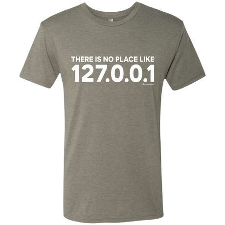 T-Shirts Venetian Grey / Small There Is No Place Like 127.0.0.1 Men's Triblend T-Shirt