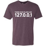 T-Shirts Vintage Purple / Small There Is No Place Like 127.0.0.1 Men's Triblend T-Shirt