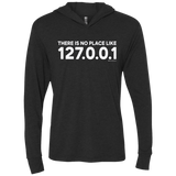 T-Shirts Vintage Black / X-Small There Is No Place Like 127.0.0.1 Triblend Long Sleeve Hoodie Tee