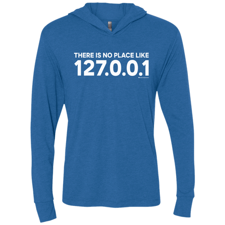 T-Shirts Vintage Royal / X-Small There Is No Place Like 127.0.0.1 Triblend Long Sleeve Hoodie Tee