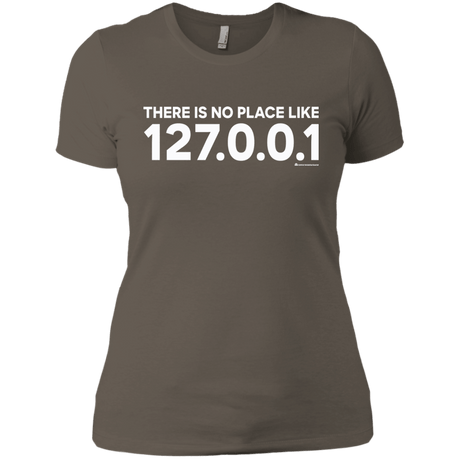 T-Shirts Warm Grey / X-Small There Is No Place Like 127.0.0.1 Women's Premium T-Shirt